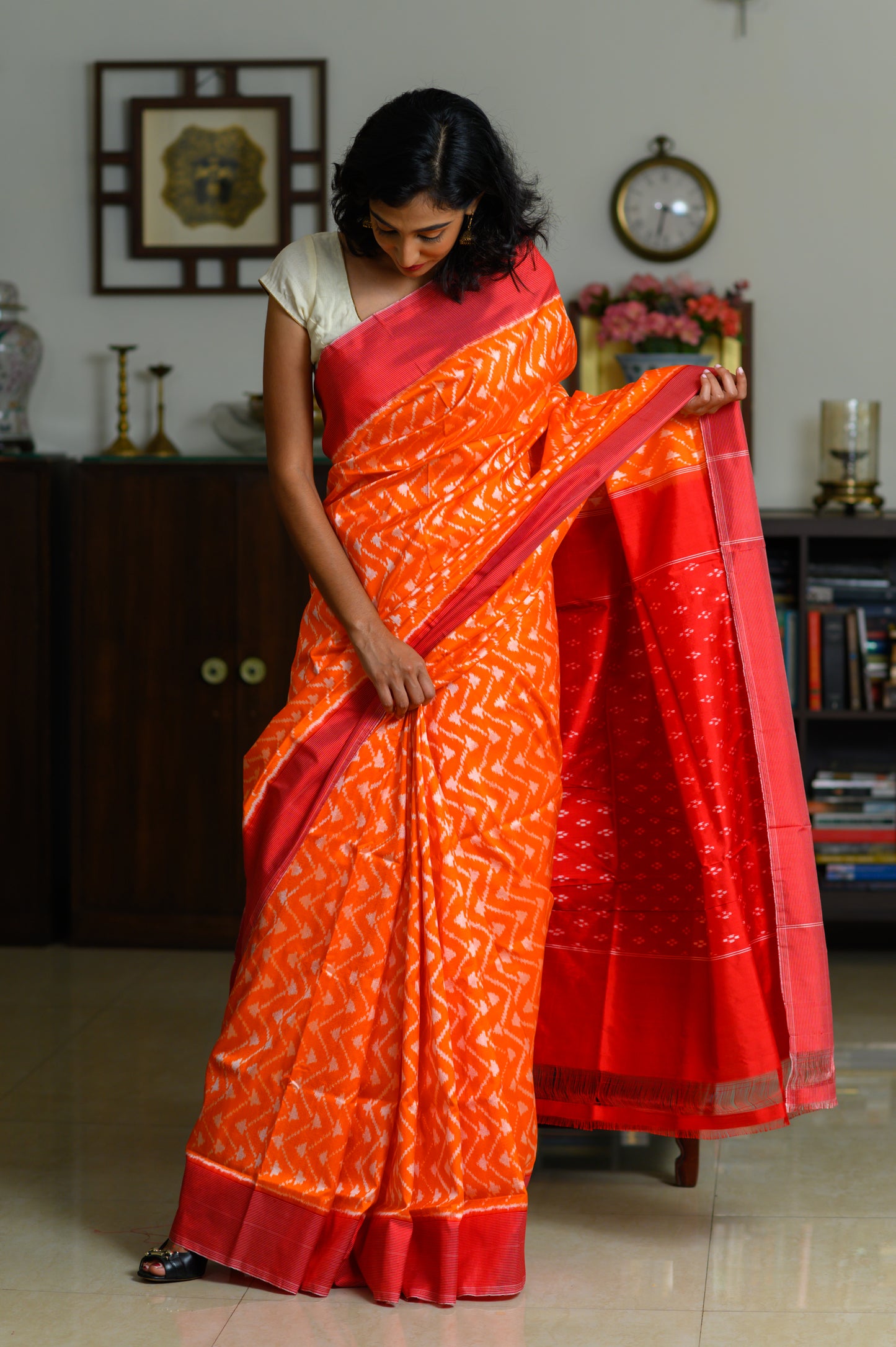 Fanta Flare Handwoven Single Ikkat Silk