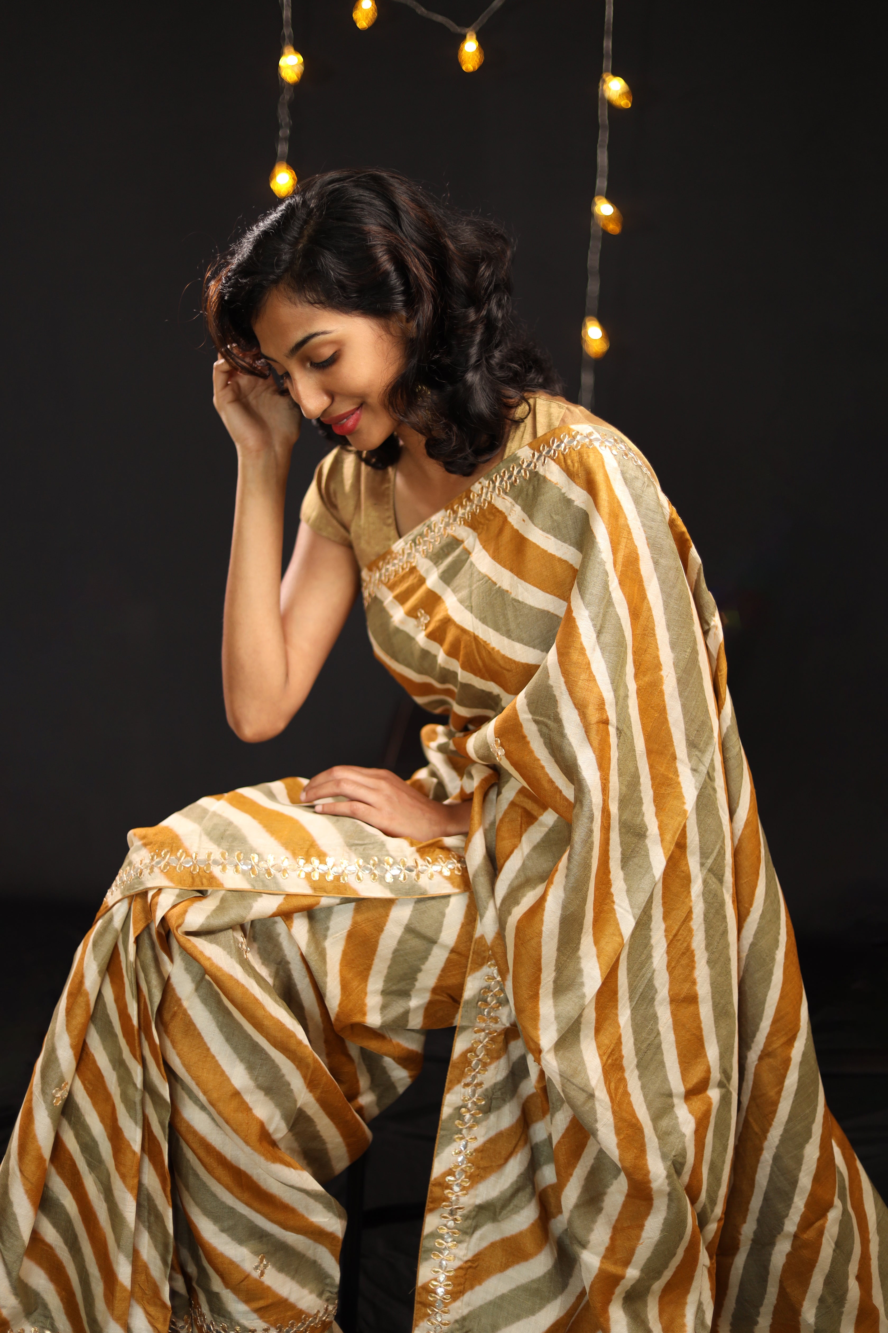 Sejal: Leheriya on Handwoven Tussar Silks