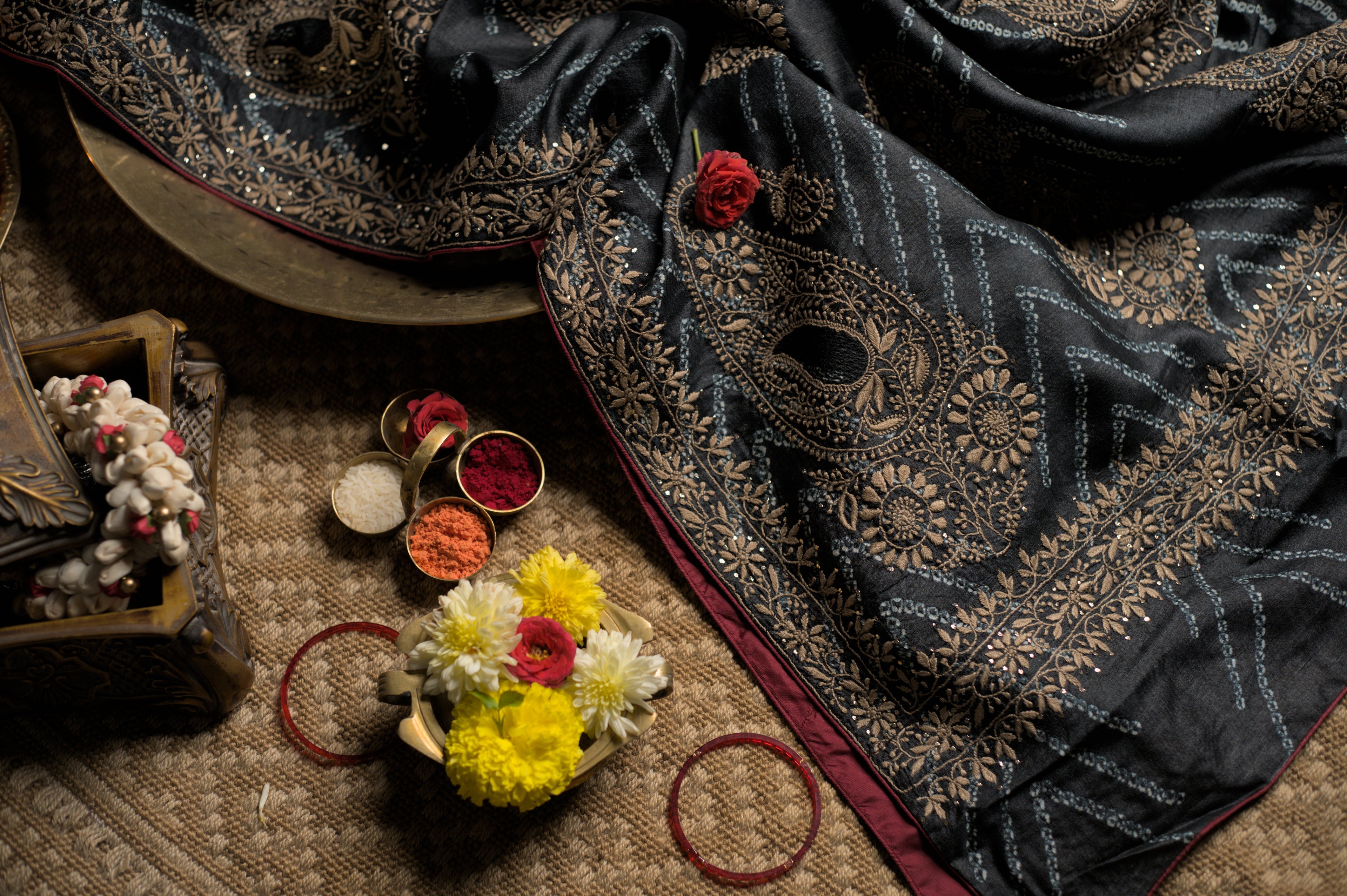 Sitara: Chikankari & Kaamdani on Handwoven Tussar