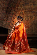 Mango Gold Handwoven Pure Silk Paithani