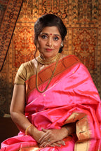 Bright Rani Pink Handwoven Pure Silk Paithani
