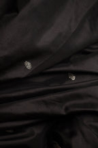 Ebony & Silver Handwoven Pure Silk Paithani