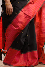 Red & Black Kanjivaram Silk