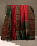 Forest of Rubies Two-Toned Kanjivaram Silk
