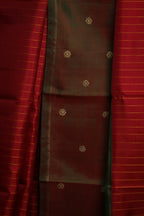 Forest of Rubies Two-Toned Kanjivaram Silk