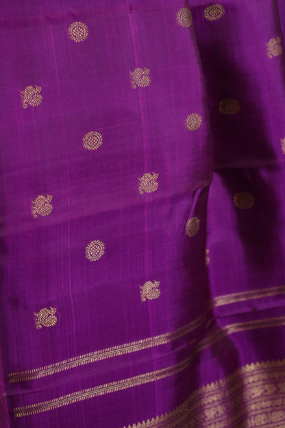 Deep Purple & Pink Kanjivaram Silk