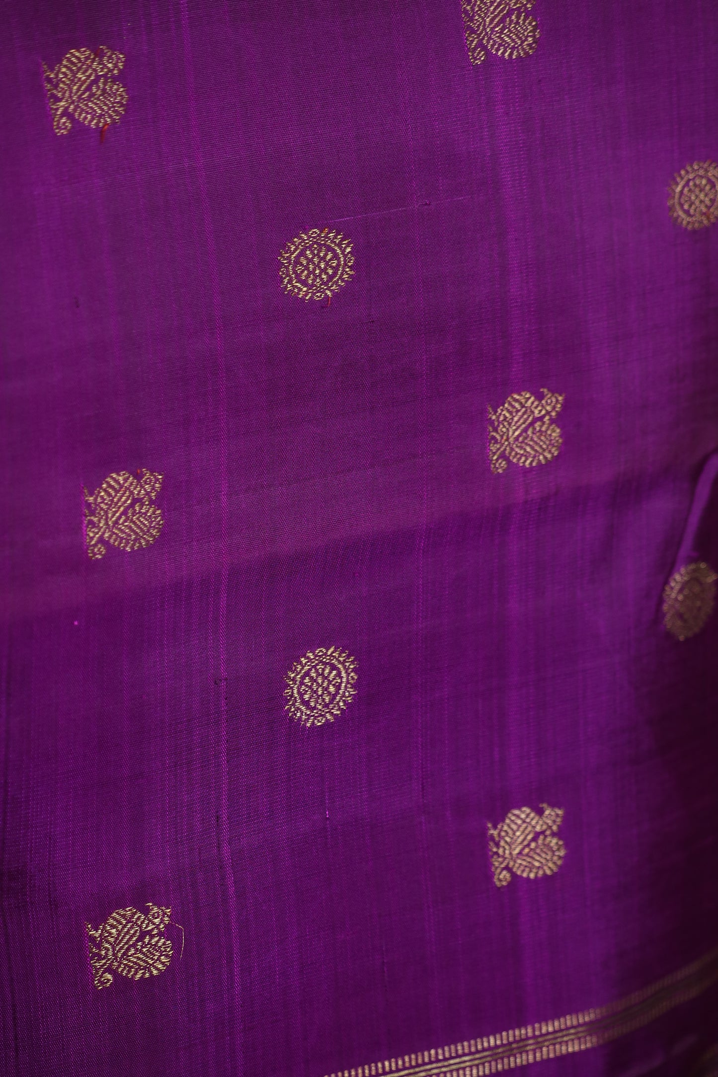 Deep Purple & Pink Kanjivaram Silk