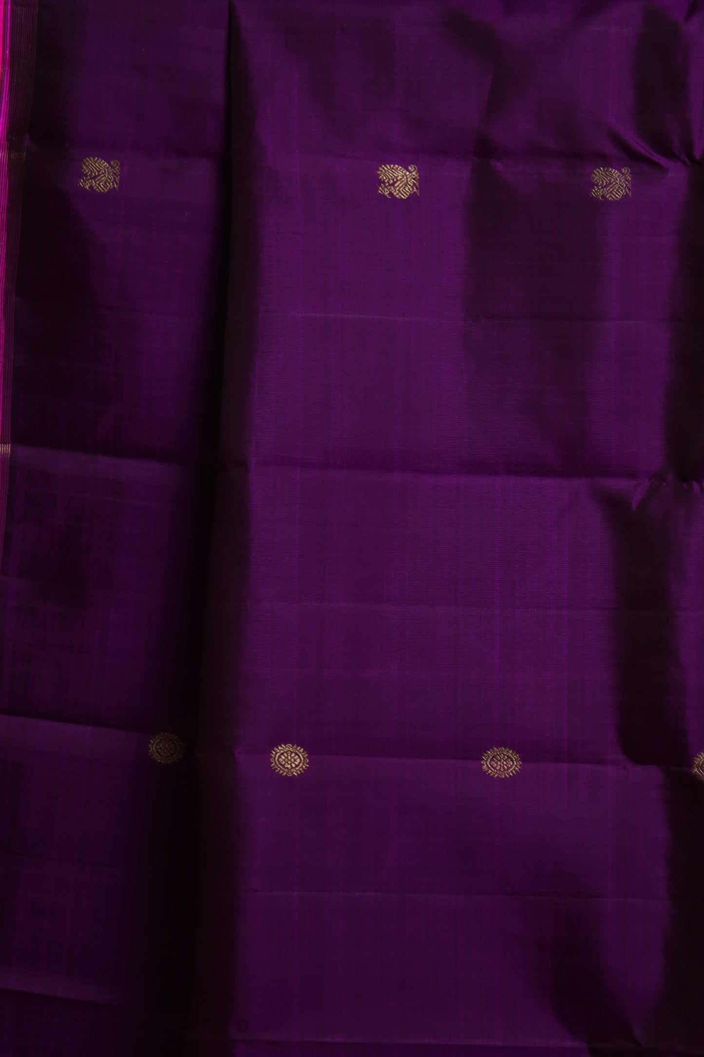 Deep Purple & Pink Kanjivaram Silk