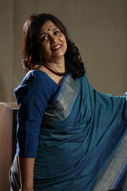 Blue Annapakshi Chettinad Cotton Saree