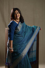 Blue Annapakshi Chettinad Cotton Saree