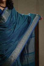 Blue Annapakshi Chettinad Cotton Saree