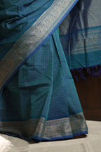 Blue Annapakshi Chettinad Cotton Saree