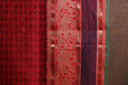 Bold Red Two-Toned Chettinad Cotton Saree