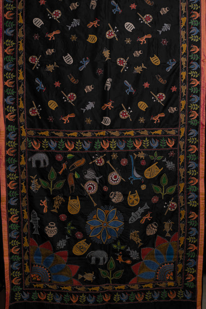 Ways of Life Kantha in Handwoven Pure Silk