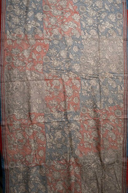 The Lotus Pond Kantha in Handwoven Pure Silk