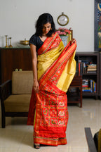 Spring Yellow Handwoven Single Ikkat Silk