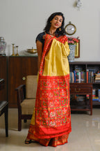 Spring Yellow Handwoven Single Ikkat Silk