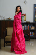 Bubblegum Rani Handwoven Single Ikkat Silk