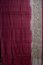 Wine Dark Sea Kantha in Handwoven Pure Silk