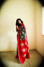 Kolam Handwoven Double Ikkat Cotton Telia Rumaal